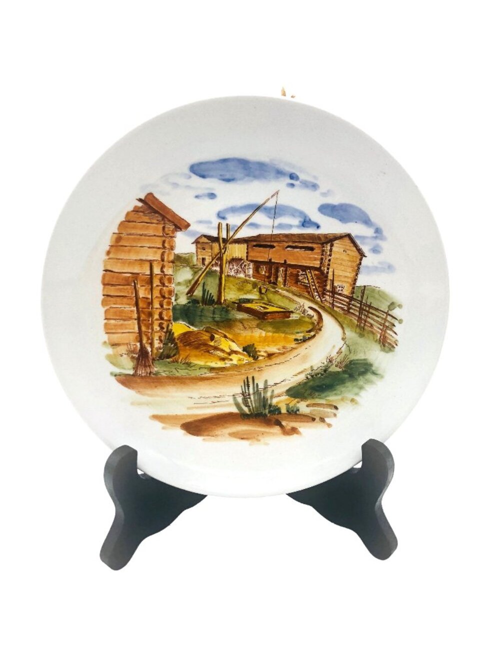 Arabia Finland Kasin Maalattu Vintage Wall Plate Hand-Painted Finnish Scene